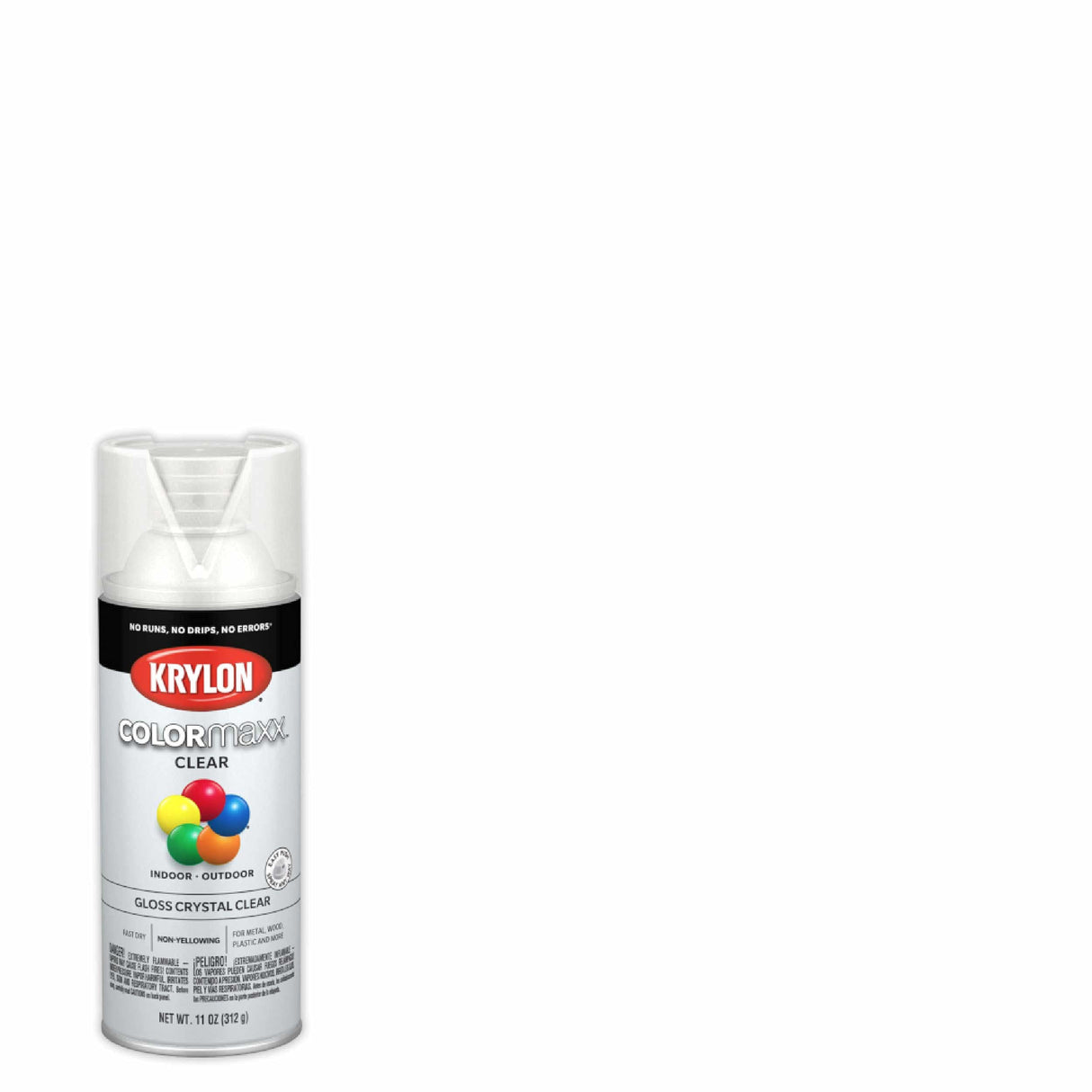 Krylon K05515007 COLORmaxx Acrylic Clear Finish for Indoor/Outdoor Use, Gloss Crystal Clear , 11 Ounce (Pack of 1) Krylon