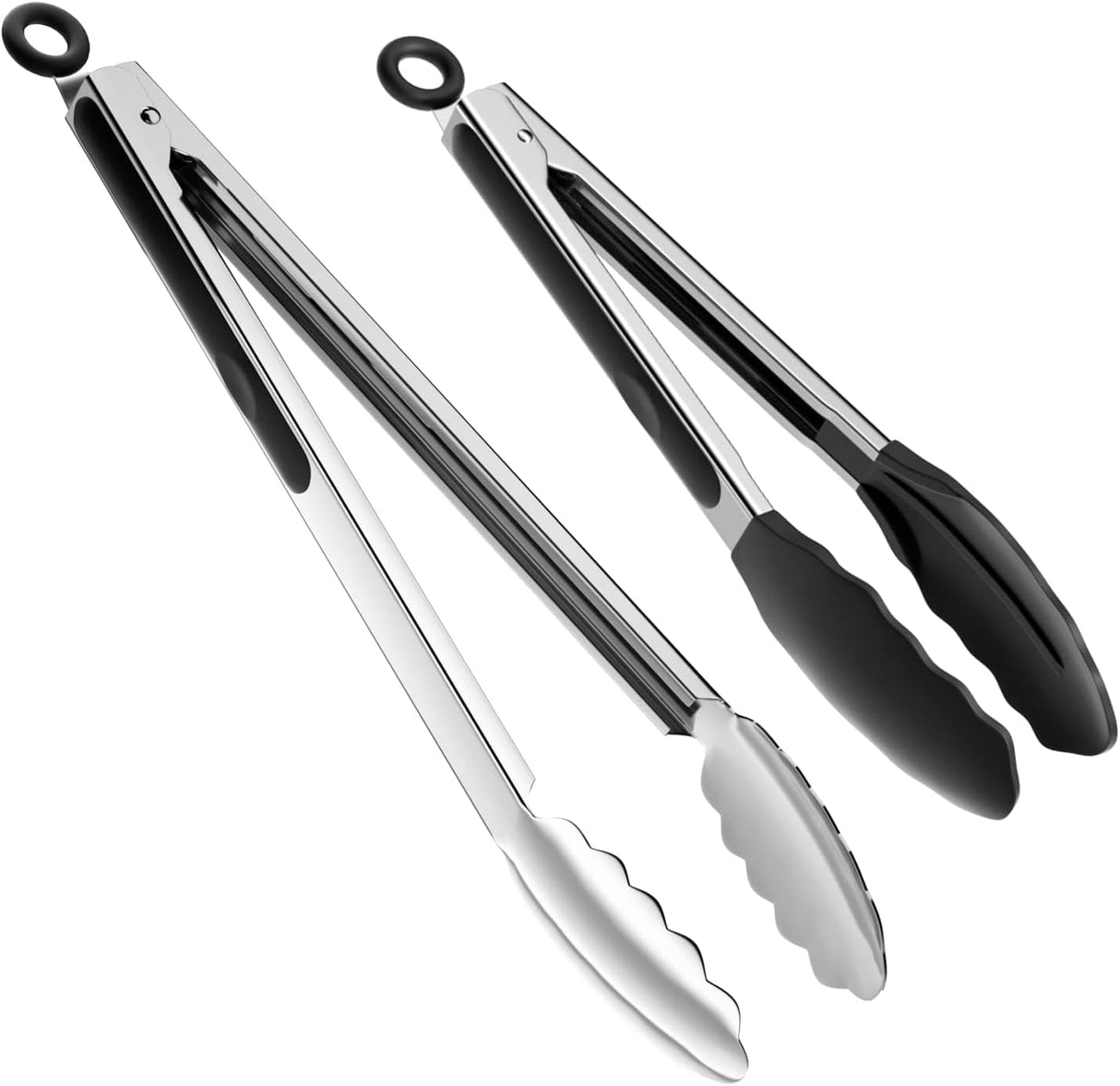 ChefAide Set of 2 Cooking Tongs,600ºF High Heat-Resistant,Kitchen Utensils,Cooking Utensils for Grill,Salad,BBQ,Frying,Baking,Serving 9/12 inches ChefAide