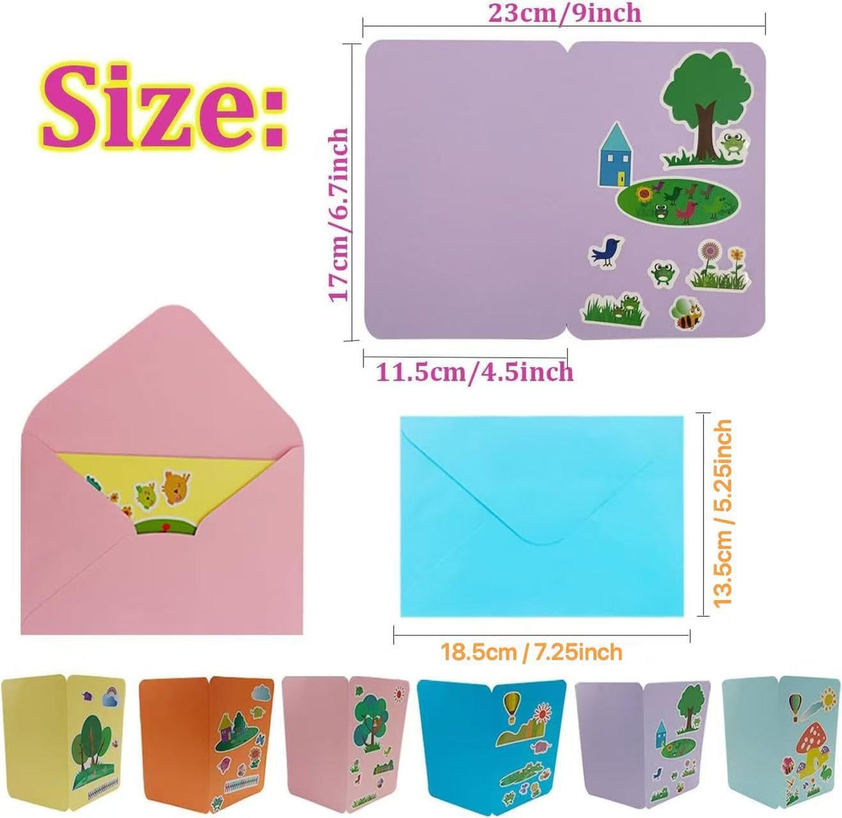 EAJASUCE 15 Sets Card Making Kits for Kids, Greeting Card Making Kits, Thank You Card Kits, Craft DIY Handmade Card Making Supplies EAJASUCE