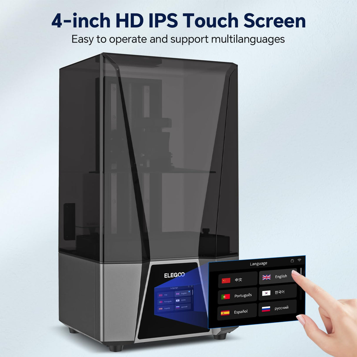 ELEGOO Saturn 3 Ultra 12K MSLA 3D Printer with 10" Monochrome LCD COB Refractive Light Source ACF Release Film WiFi Transfer Printing Size 218.88mm*122.88mm*260mm ELEGOO