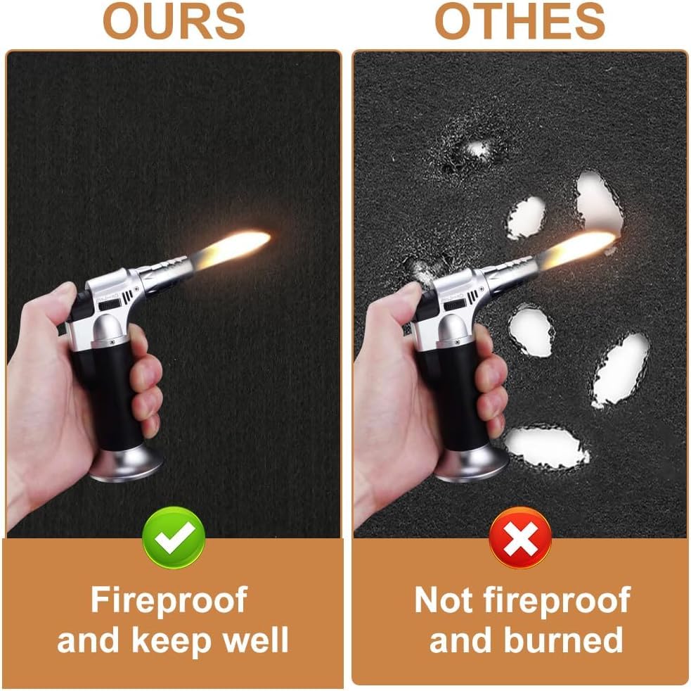 2 Packs Welding Blanket Fireproof, Opening Shape Welding Mat, Heat Resistant Solder Blanket Up To 1800°F, Flame Retardant Carbon Felt Heat Shield Mat for Solder Plumbers HVAC Torch Protector HEHIPLE