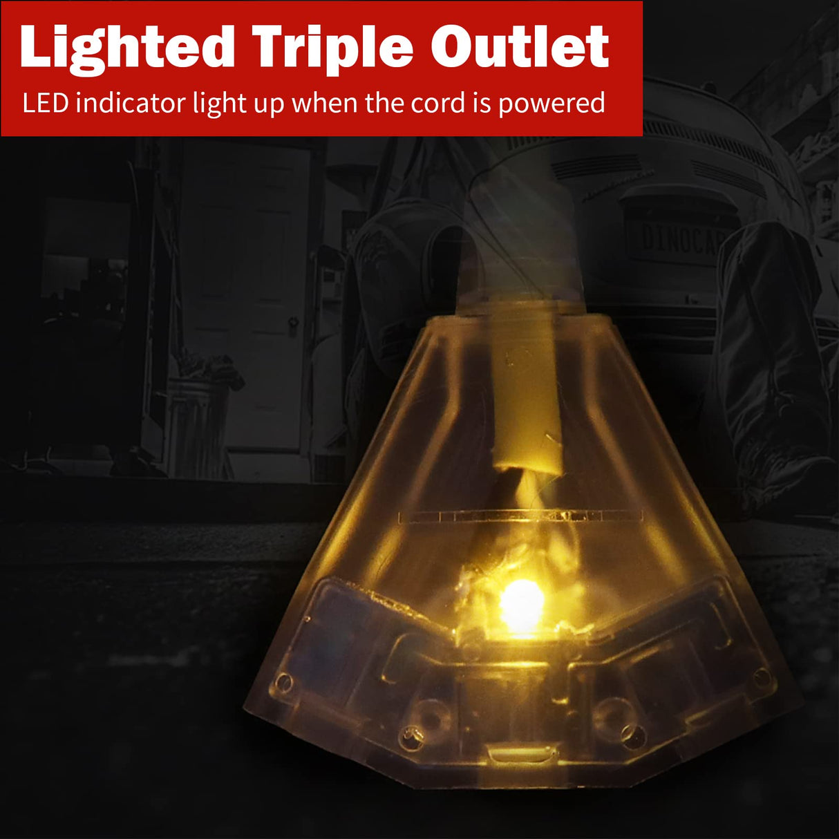 EP Retractable Extension Cord Reel,65 Feet 12 AWG/3C SJTOW Heavy Duty Power Cord,15 AMP Circuit Breaker, 3-Lighted Triple Outlets,Ceiling or Wall Mount Use Indoor/Outdoor, Red EP