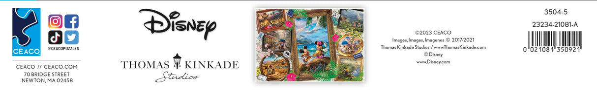 Ceaco - Thomas Kinkade - Disney - Travel Collage - 2000 Piece Jigsaw Puzzle Ceaco