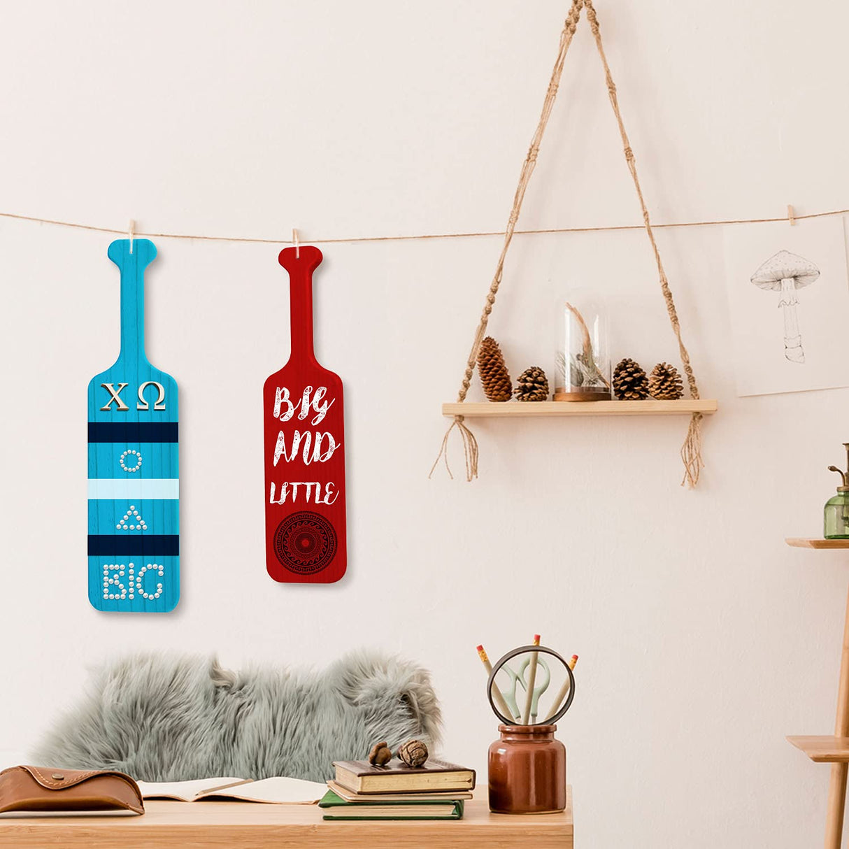 BATTIFE 2Pack 18 Inch Greek Fraternity Paddle, Unfinished Pine Wood Paddle, Solid Wooden SororityPaddle, Frat Paddle BATTIFE