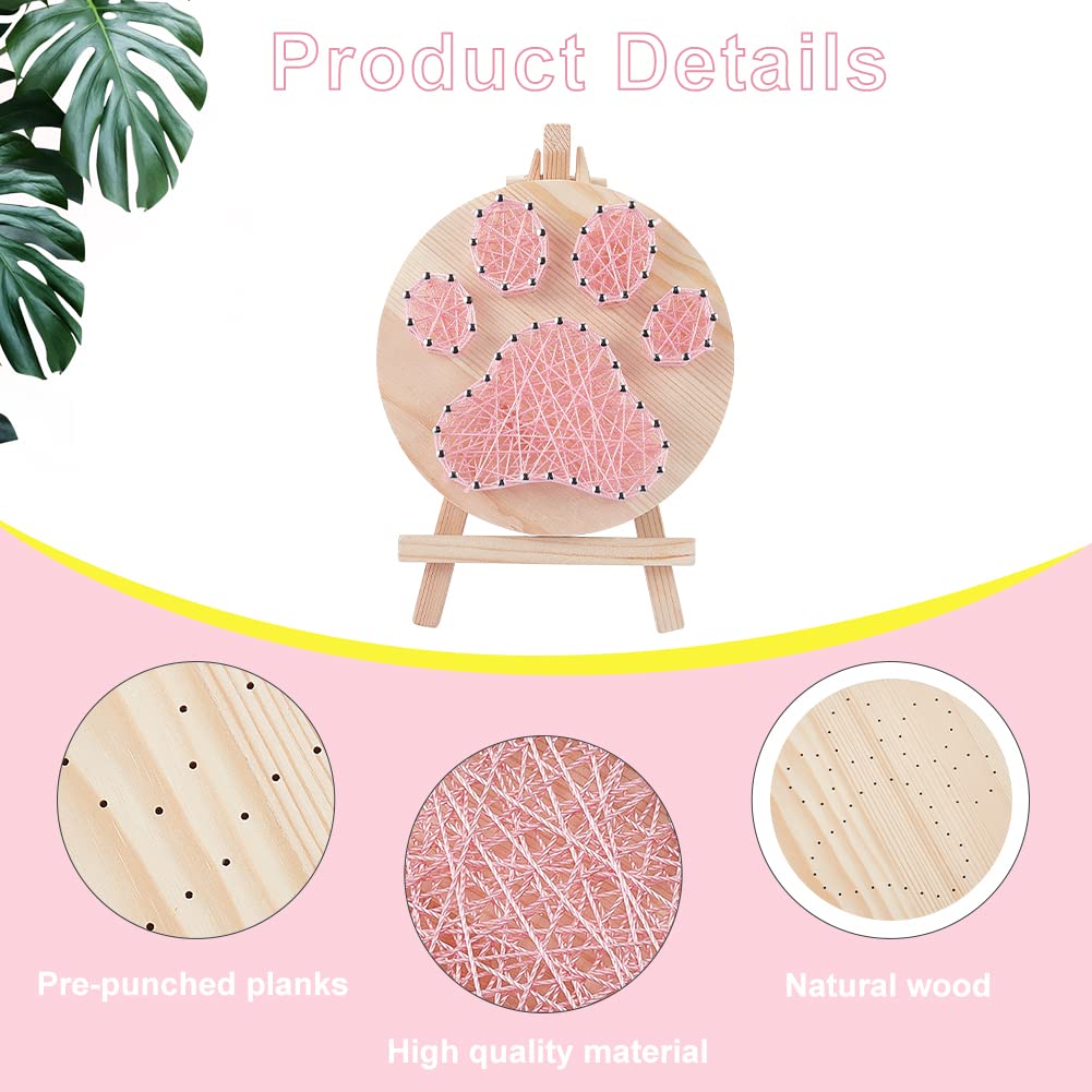 WEBEEDY Paw String Art Kits DIY Craft Kit Art Craft Set for Beginners Home Wall Decoration Crafts Kits for Adults Art Supplies Christmas String Winding Wall Art Gift WEBEEDY