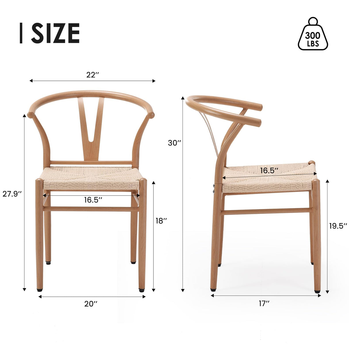 Mid Century Modern Metal Wishbone Dining Room Chairs Set of 2 4 for Your Kitchen Beach House STARY