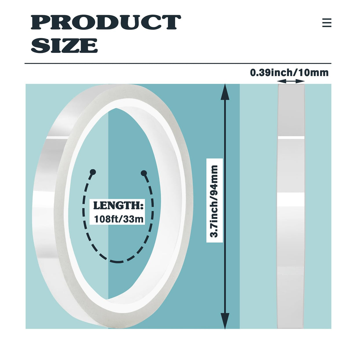 MEBMIK 12 Rolls 10mm x33m(108ft) Clear Heat Tape,Transparent High Temperature Heat Resistant Tape,Heat Transfer Tape for Heat Press and Sublimation,Heat Transfer Vinyl,No Residue MEBMIK