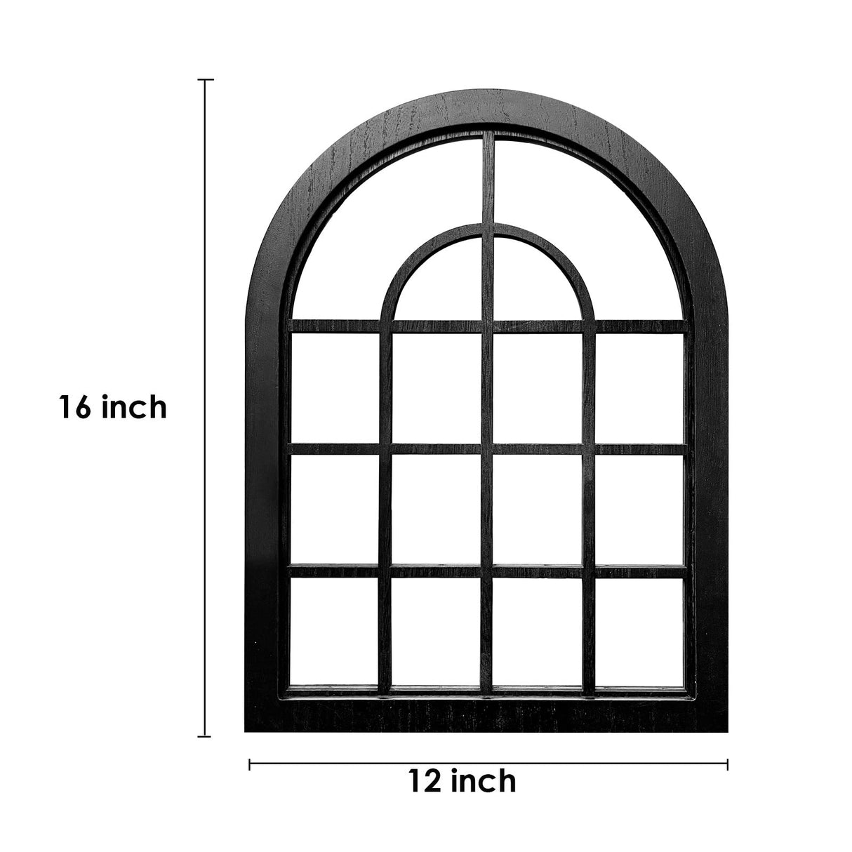 ZEXUIRU 2PCS Arched Window Wall Mirror,Rustic Farmhouse Accent Mirror, Wood Framed Entry Mirror for Living Room,Bathroom,Bedroom,Kitchen,15.7x11.8 Inches ZEXUIRU