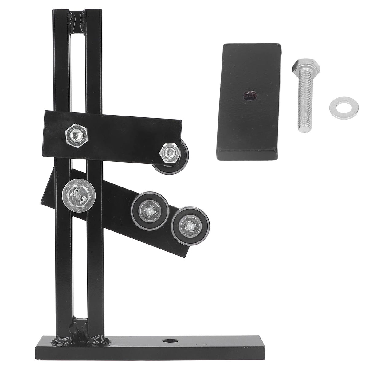 Wood Lathe Steady Rest, Woodworking Wood Lathe Tools and Accessories with 3 Fixing Wheels & Adjustable Wheel Position, L Shape Stable Lathe Tool Rest Wood Cast Iron Steady Rest Focket