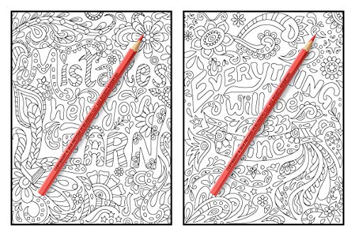 Inspirational Quotes: An Adult Coloring Book with Motivational Sayings and Positive Affirmations for Confidence and Relaxation WoodArtSupply