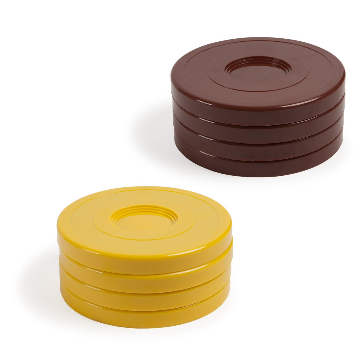 Champion Sports Classic Group Games Shuffleboard Set: Champion Sports Indoor Outdoor 8 Puck 4 Cue Sticks Party Game, Yellow Champion Sports