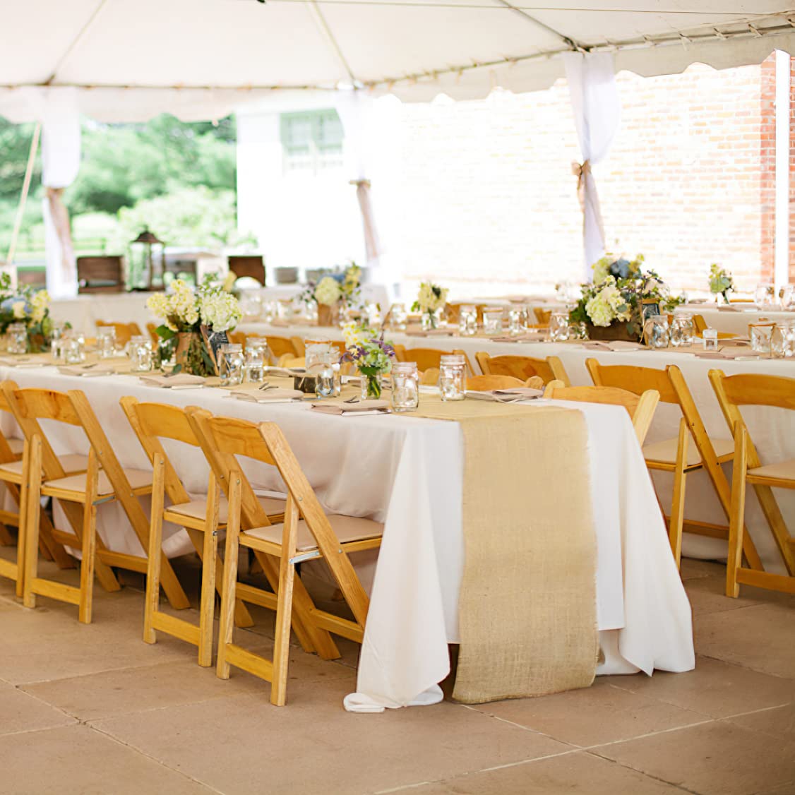 B-COOL 2 Pieces Burlap Table Runners 13x108 Inch Rustic Boho Table Runner Dresser Cover for Farmhouse Macrame Jute Fabric Thanksgiving Party Home Dining Decorations Khaki B-COOL