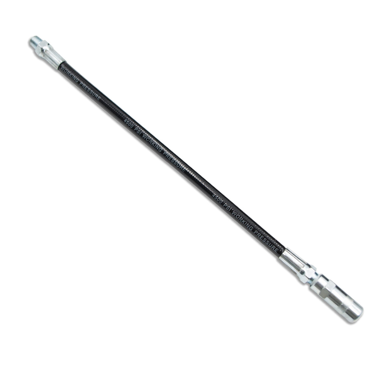 FIXSMITH-Grease-Gun-Hose,4500 PSI,12 Inch Flexible Whip Hose Extension with Coupler for Hand Operated Grease gun,1 PACK. FIXSMITH