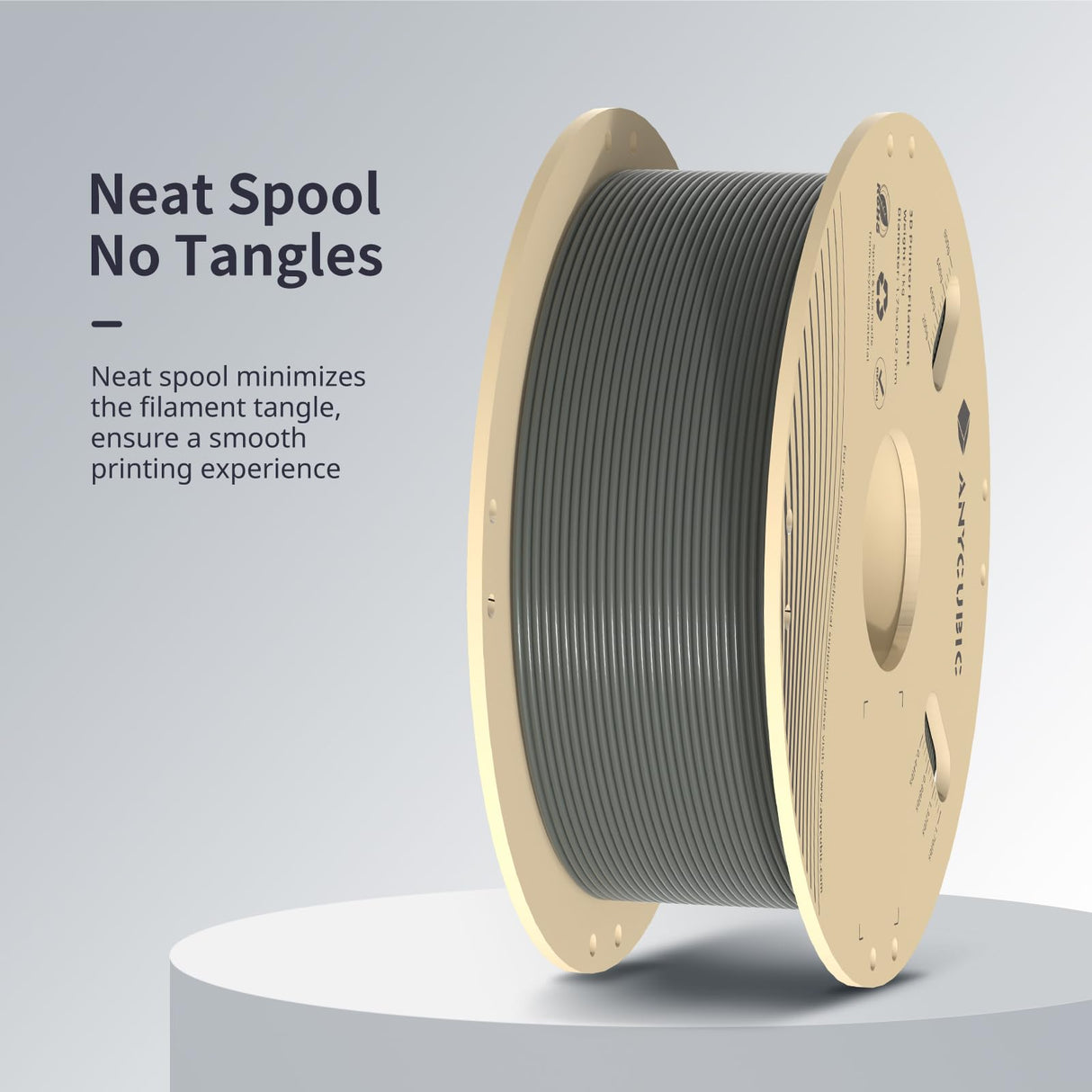 ANYCUBIC 3D Printer Filament PLA 1.75mm Bundle, FDM Printer Filament 1kg Spool (2.2 lbs), Dimensional Accuracy +/- 0.02 mm (2kg, Gray) ANYCUBIC