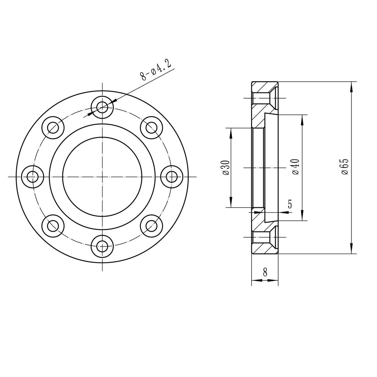 BMWOOD CK-2.75Z-FP Face Plate Ring for BMWOOD CK-2.75 Series Woodturning Lathe Chuck, Woodturning Tools. BMWOOD