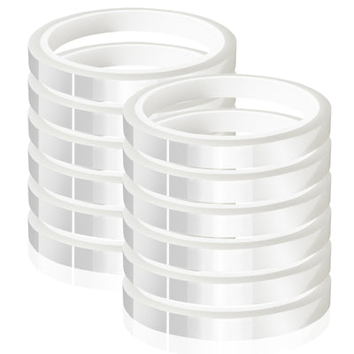 MEBMIK 12 Rolls 10mm x33m(108ft) Clear Heat Tape,Transparent High Temperature Heat Resistant Tape,Heat Transfer Tape for Heat Press and Sublimation,Heat Transfer Vinyl,No Residue