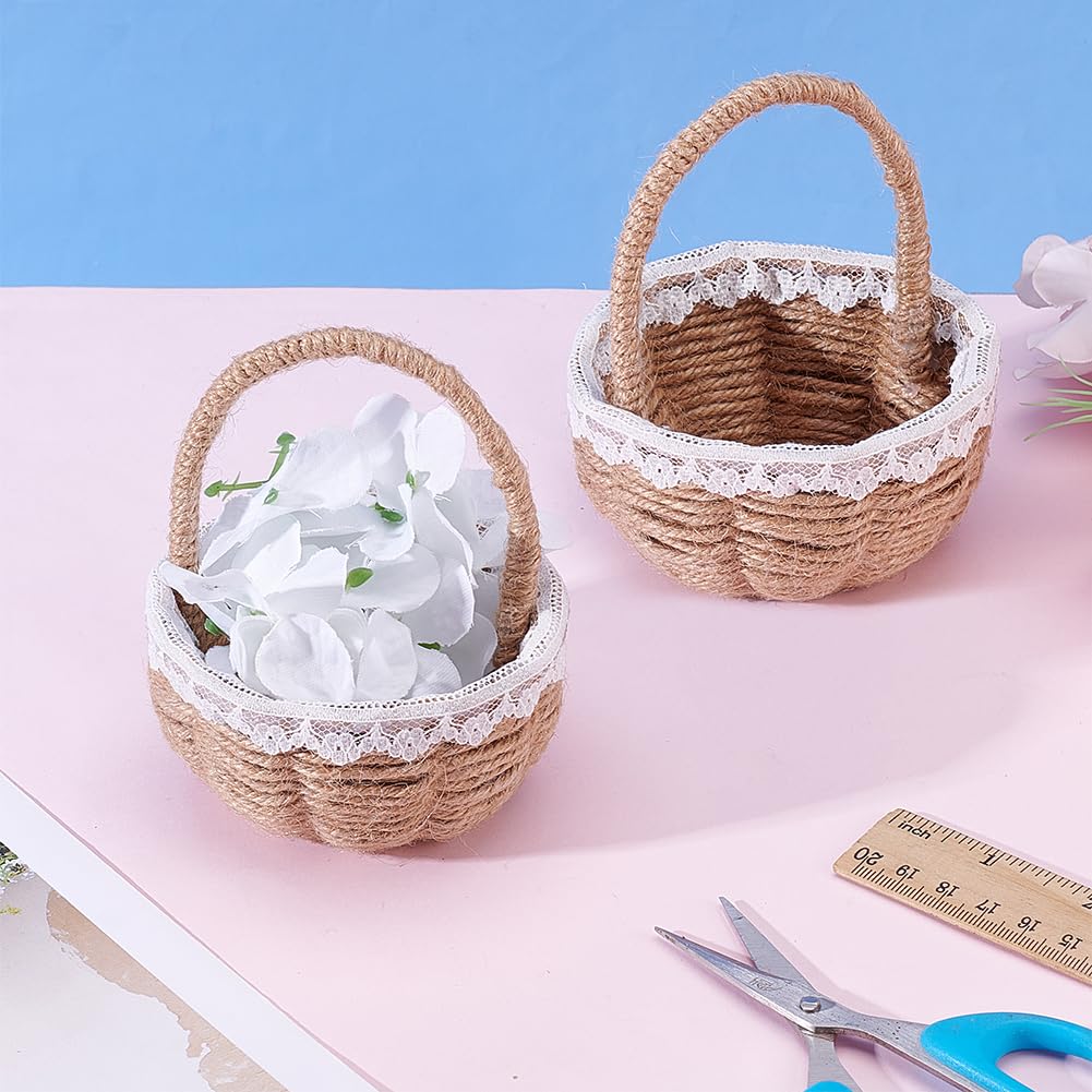 FREEBLOSS 6 Set DIY Woven Basket Making Kit for Beginners Wicker Basket Weaving Supplies Multifunctional Hand-Woven Storage Box for Easter Decor FREEBLOSS