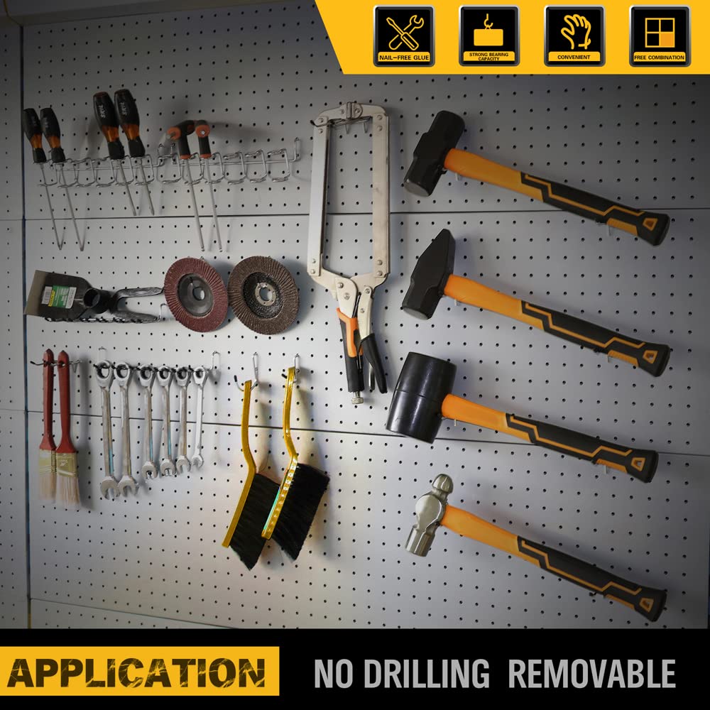 ELEAD 260 Piece Pegboard Hooks 1/8 and 1/4 inch peg Board Organizer Accessories with Pegboard Bins for Organizing Various Tools in The Garage Kitchen Bathroom Craft Room ELEAD