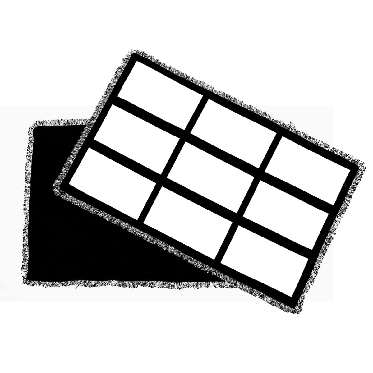 2 Pack 40"X60" Blank Sublimation Throw Blankets for Heat Press, Baby Sublimation Polyester Blanket, 9 Panels Blank Blankets, Custom Photos DIY Sublimation Blankets Zeloyaut