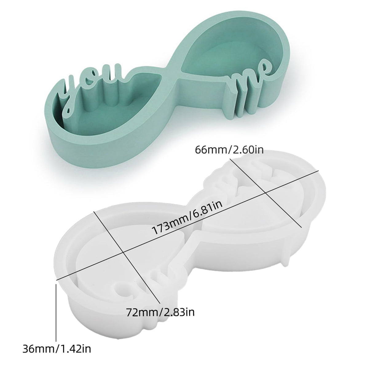 Japleed Love Candle Holder Silicone Molds, Couple Container Resin Concrete Molds, Epoxy Resin Casting Plaster Storage Jar Box Molds for Jewelry Holder Succulent Pot Valentine Decor japleed
