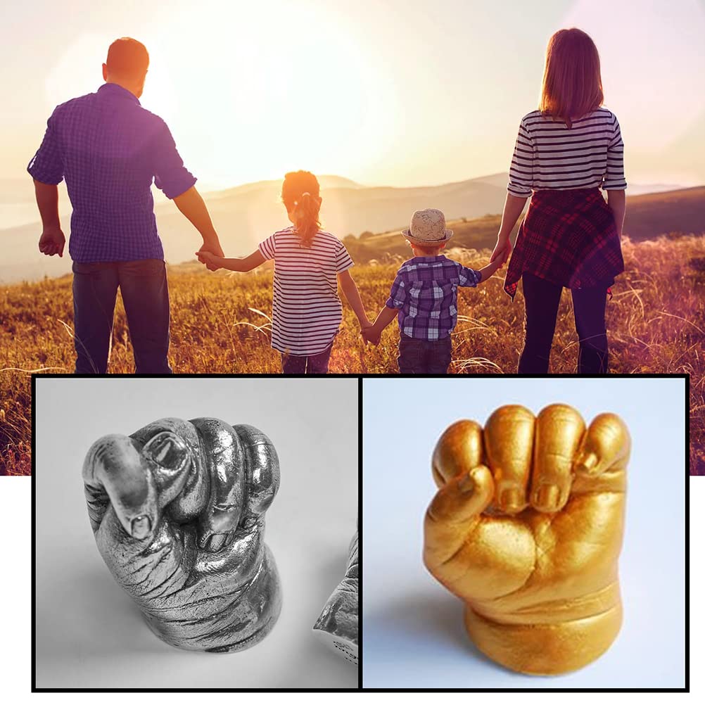 shenruifa Holding Hands Casting Kit DIY Hand Casting Kit Plaster Hand Kit Gift for Couples Wedding Anniversary Family and Kids,Unique Gift for Couples (A) shenruifa