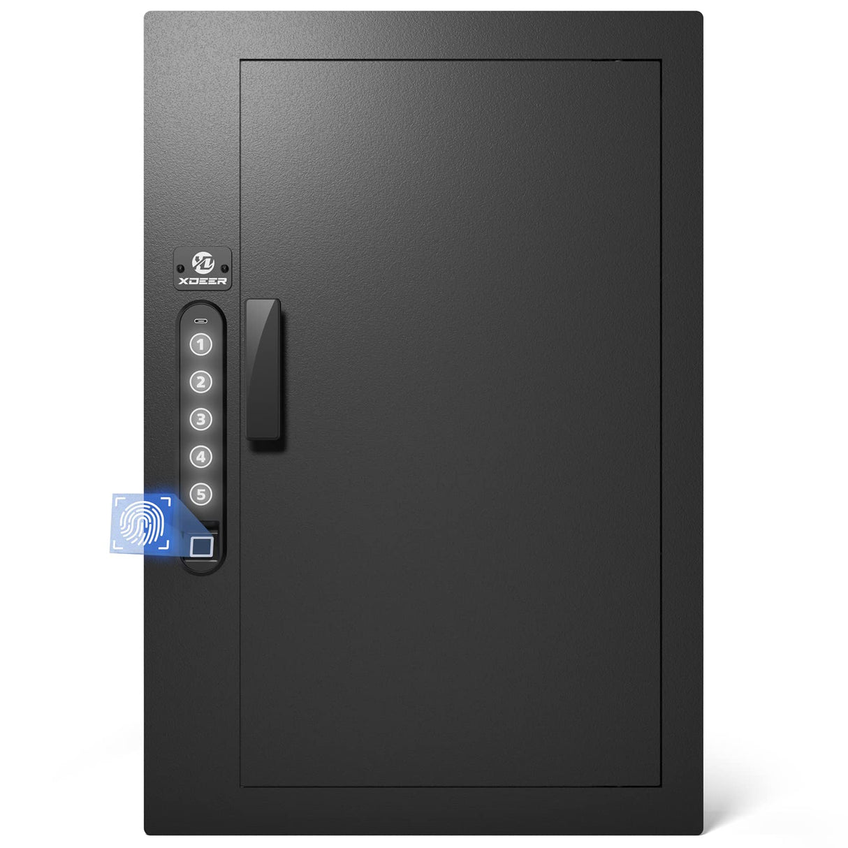 XDeer Security Flat Wall Safes In-Wall Hidden Safes Biometric Safes Fingerprint Safes Electronic Hidden Safes with Numeric Keypad Protecting Handguns, Money, Jewelry, Passports - for Home or Business XDeer