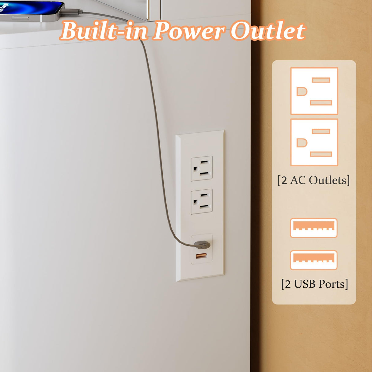 Vanity Desk with Mirror and Lights, 47.2" Makeup Vanity with 11 Storage Drawers and Hidden Storage Shelves, White Vanity with Charging Stations & 3 LED Lighting Modes Adjustable, for Bedroom HUAHUU