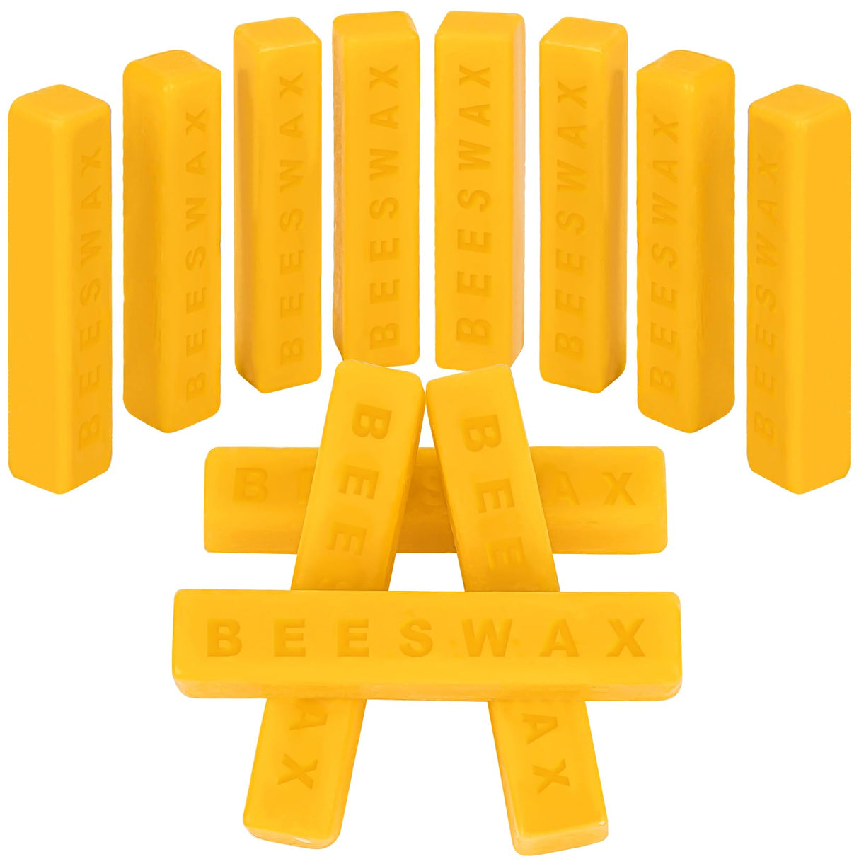 Sukh 12PCS Yellow Beeswax-Bar - 290g(10.23oz) Beeswax Block - Wax Bar Yellow Beeswax Bulk Bar of Wax Yellow Beewax for Candles Triple Filtered Skincare,Lip Balms,Lotions,DIY Projects,Soap Sukh