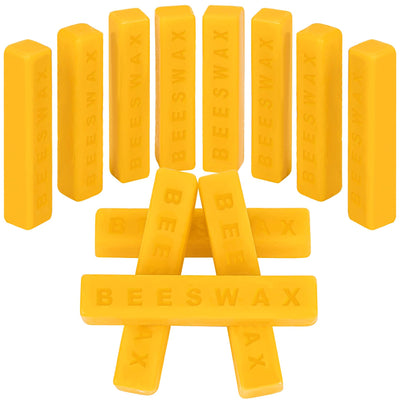 Sukh 12PCS Yellow Beeswax-Bar - 290g(10.23oz) Beeswax Block - Wax Bar Yellow Beeswax Bulk Bar of Wax Yellow Beewax for Candles Triple Filtered Skincare,Lip Balms,Lotions,DIY Projects,Soap