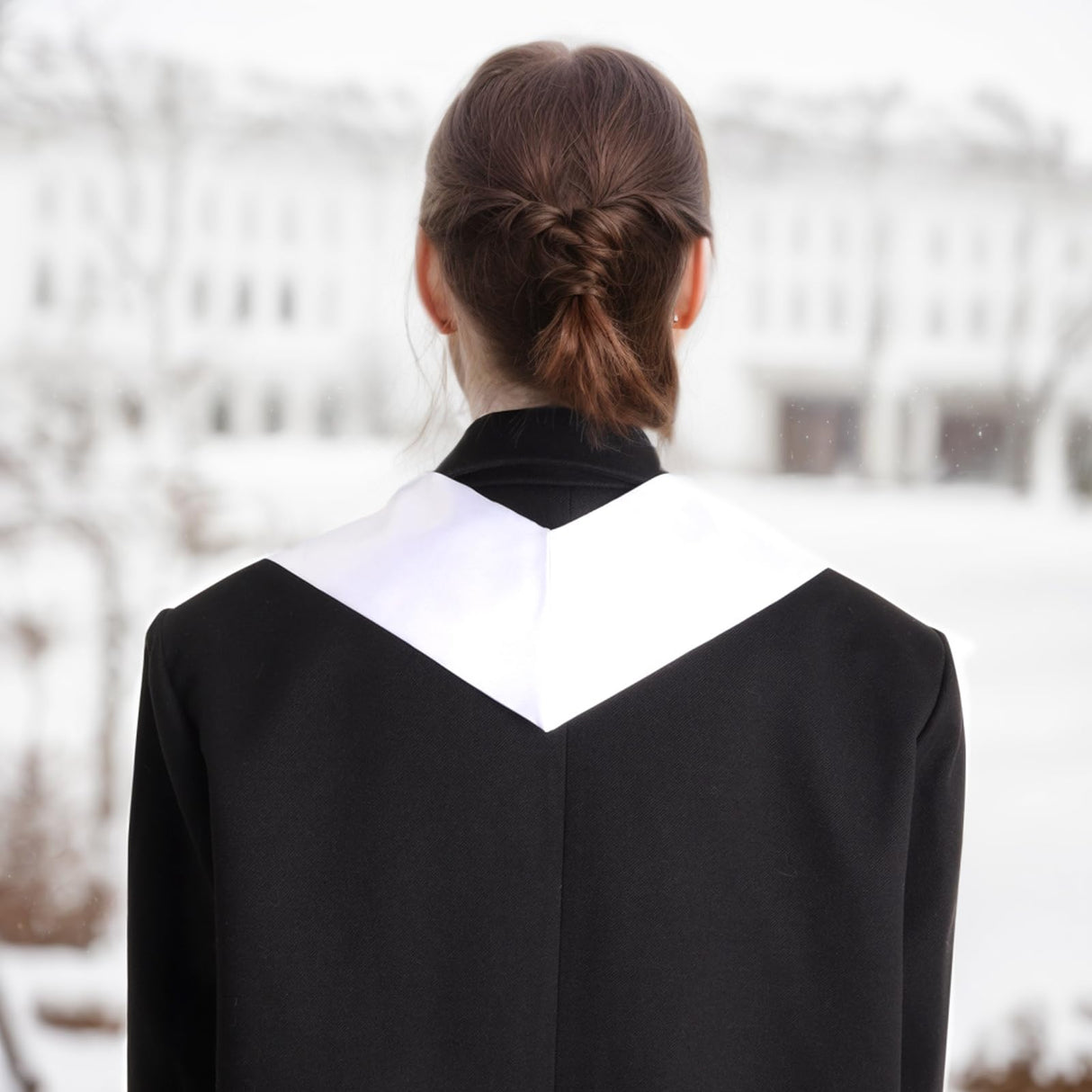 Gvhntk 6 Pieces 70 Inch Unisex Graduation Stole Plain Graduation Sash Stoles Honor Satin Stole for Adult Students Men Women Gvhntk