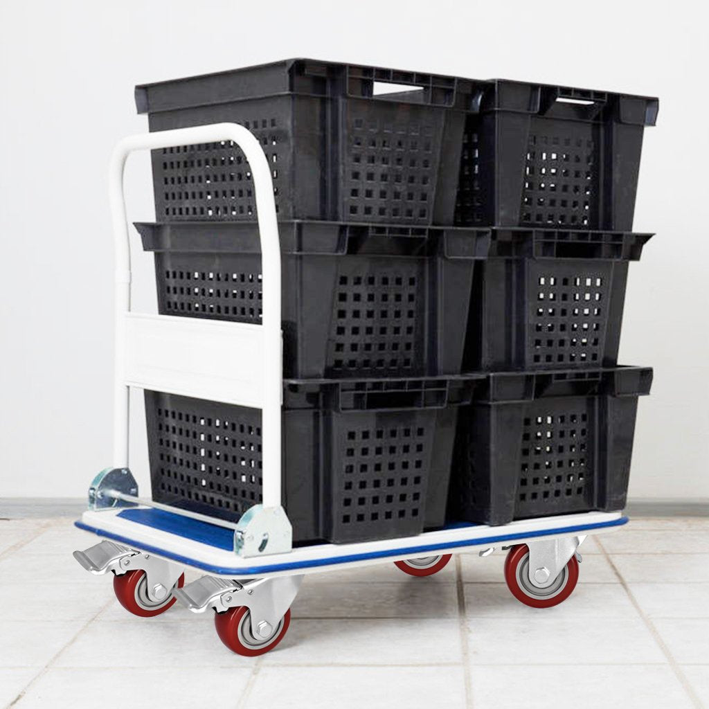 4 inch Heavy Duty Casters Load 1800lbs,Lockable Bearing Caster Wheels with Brakes,Swivel Casters for Furniture and Workbench,Set of 4 (Free Screws) Moogiitools