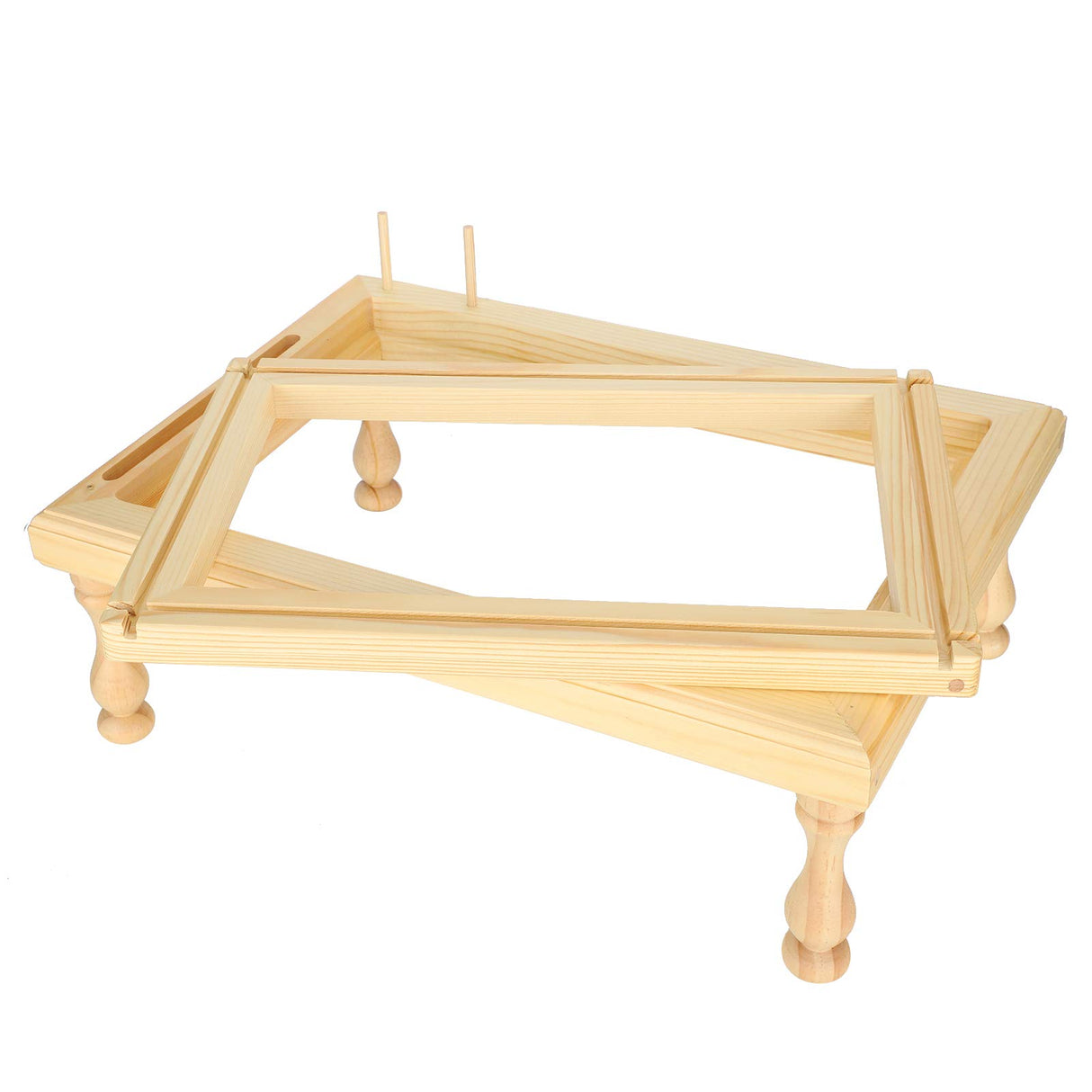 Embroidery Frame Stand Beech Wood Scroll Quilt Holder for Stitching Sewing Craft, Glossy and Size for Adults and Children Asixxsix