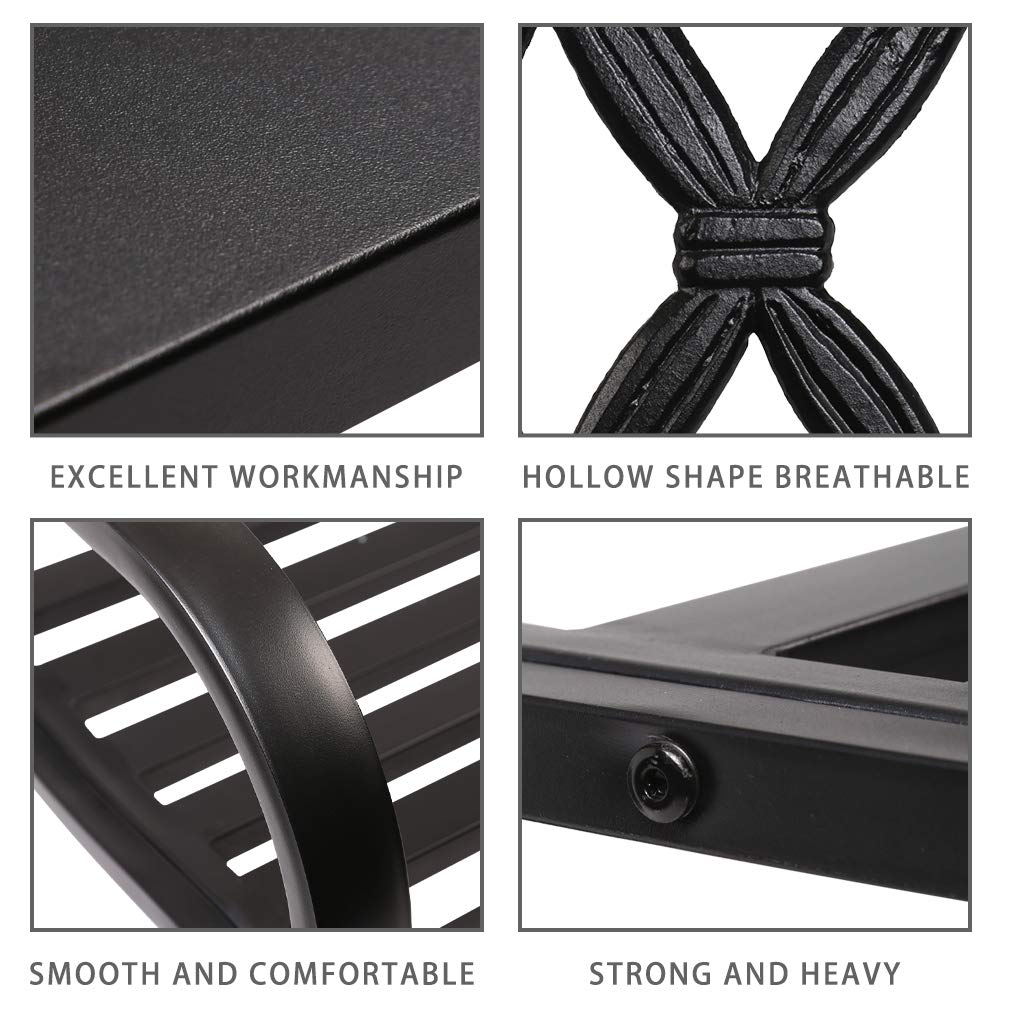 Park Bench Metal Bench 50 Garden Bench Chair Outdoor Benches Clearance Patio Bench Yard Bench Porch Work Entryway Steel Frame Furniture FDW