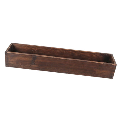 Leefasy Rustic Wooden Flower Box Wood Planter Box Unique Centerpieces Novelty Wooden Flower Pot Planter for Courtyard Farmhouse Patio, L