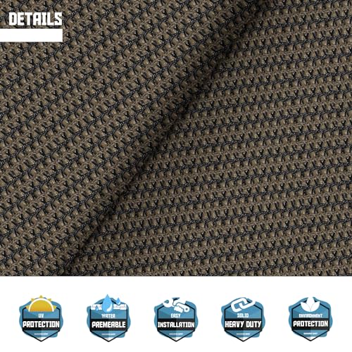 TANG Sunshades Depot Brown 16' x 16' Sun Shade Sail Square Canopy Shade Cover UV Block for Backyard Pergola Porch Deck Garden Patio Outdoor Activities TANG