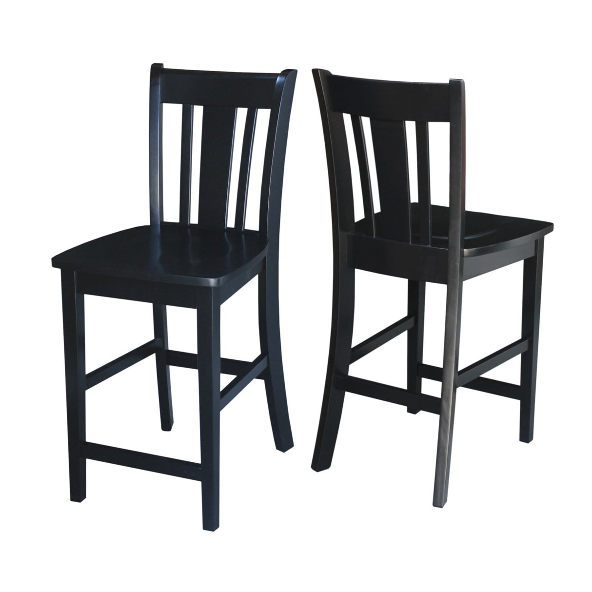 IC International Concepts International Concepts San Remo Counter Height, 24-Inch, Black Finish Stool IC International Concepts