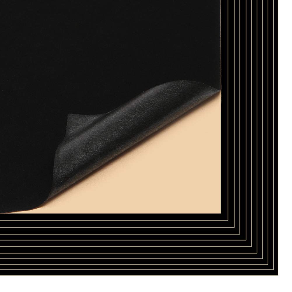 Mesheshe 10PCS Peel and Stick Black Felt for DIY Arts and Crafts, Self-Adhesive Fabric Liners for Drawers and Boxes, A4 Size (8.3" x 11.8") Mesheshe