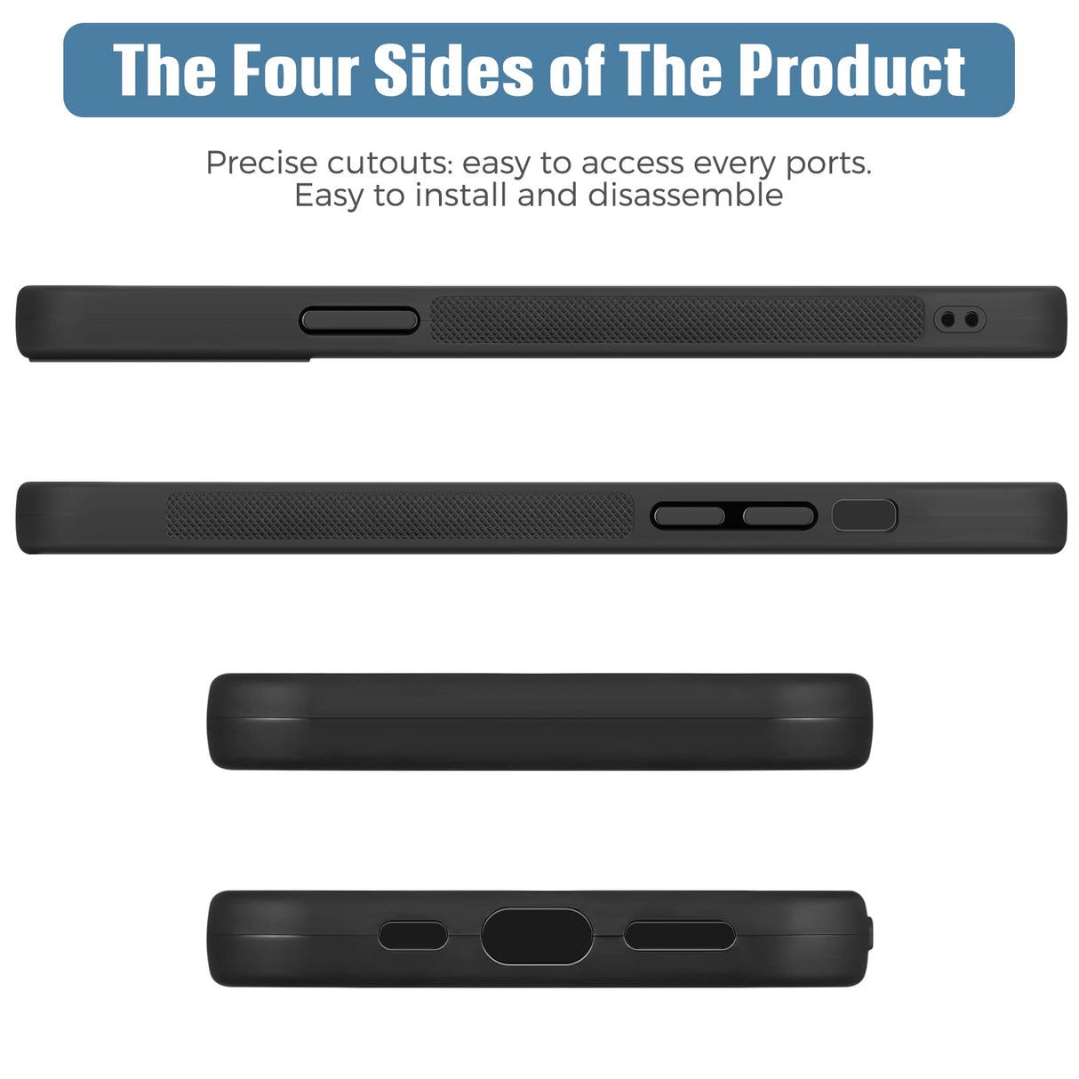 Flutesan 6 Pieces Sublimation Phone Case Covers Thermal Blank Printable Cell Phone Cases for DIY Customized Black Edge Cover Heat Transfer Press Phone Case (Compatible with iPhone 13pro) Flutesan