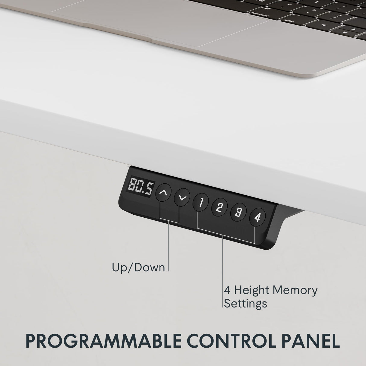 SANODESK L Shaped Standing Desk, Electric Standing Gaming Desk Adjustable Height, Corner Stand up Desk with Splice Board, White SANODESK