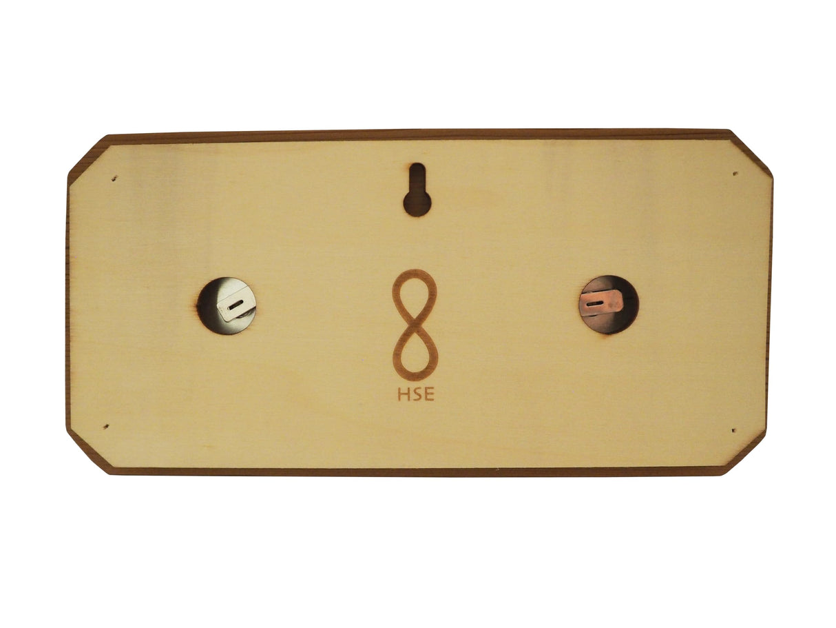 HSE Cedar Sauna Thermometer & Hygrometer - 2-in-1 Mechanical Instrument with Minimalist Design and Glass Dials (Vertical) Home Sauna Experience