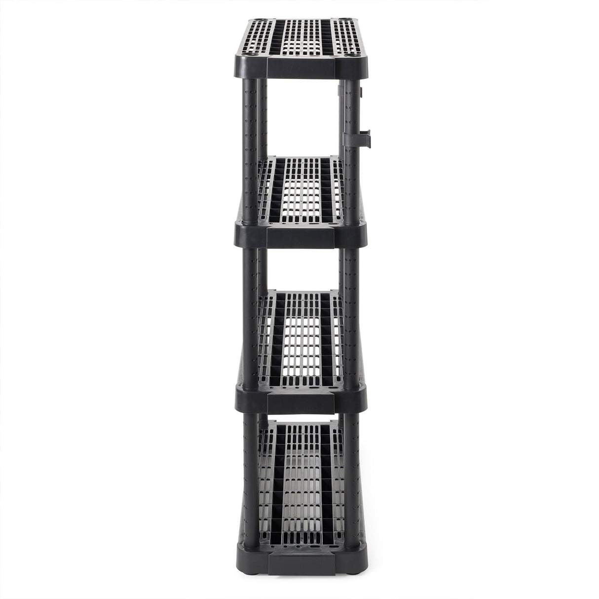 Gracious Living 4 Shelf Adjustable Height Medium Duty Storage Unit 14 x 32 x 54.5" Organizer for Home, Garage, Basement, & Laundry, Black (2 Pack) Gracious Living