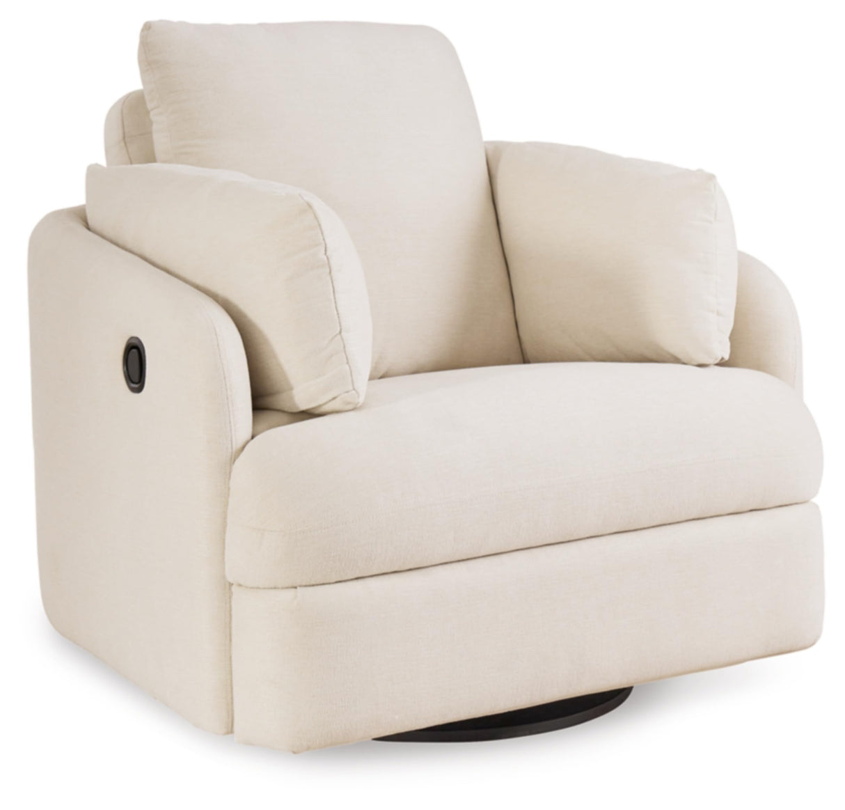 Signature Design by Ashley Modmax Coastal Press-Back Swivel Glider Rocker Recliner with Machine Washable Cover, Hidden Storage Compartments and 2 Bolster Pillows, Beige Signature Design by Ashley