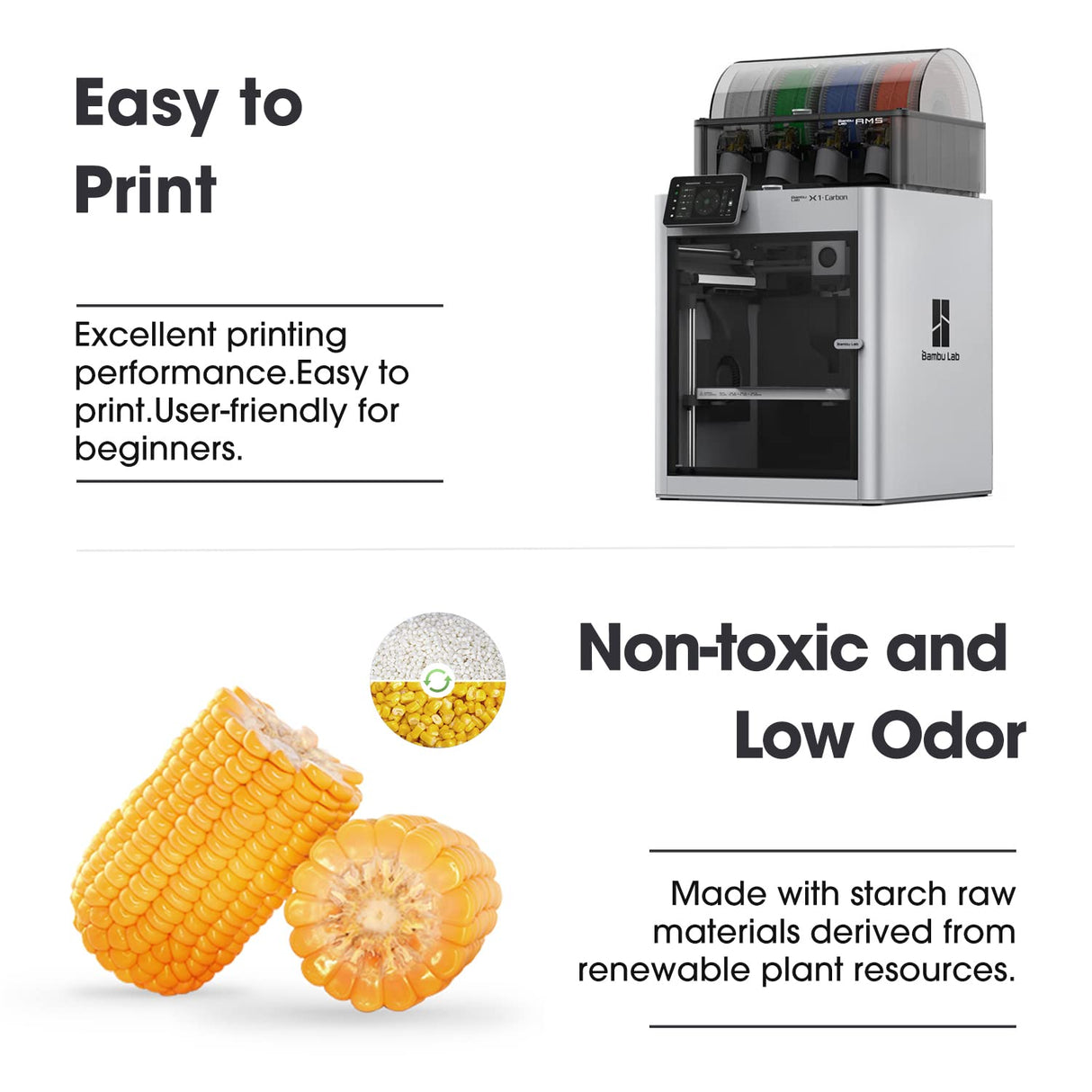 eSUN PLA Filament 1.75mm, High Toughness 3D Printer Filament Upgraded PLA Filament, Dimensional Accuracy +/- 0.03mm, 1KG Cardboard Spool (2.2 LBS) 3D Printing Filament for 3D Printers, Yellow eSUN