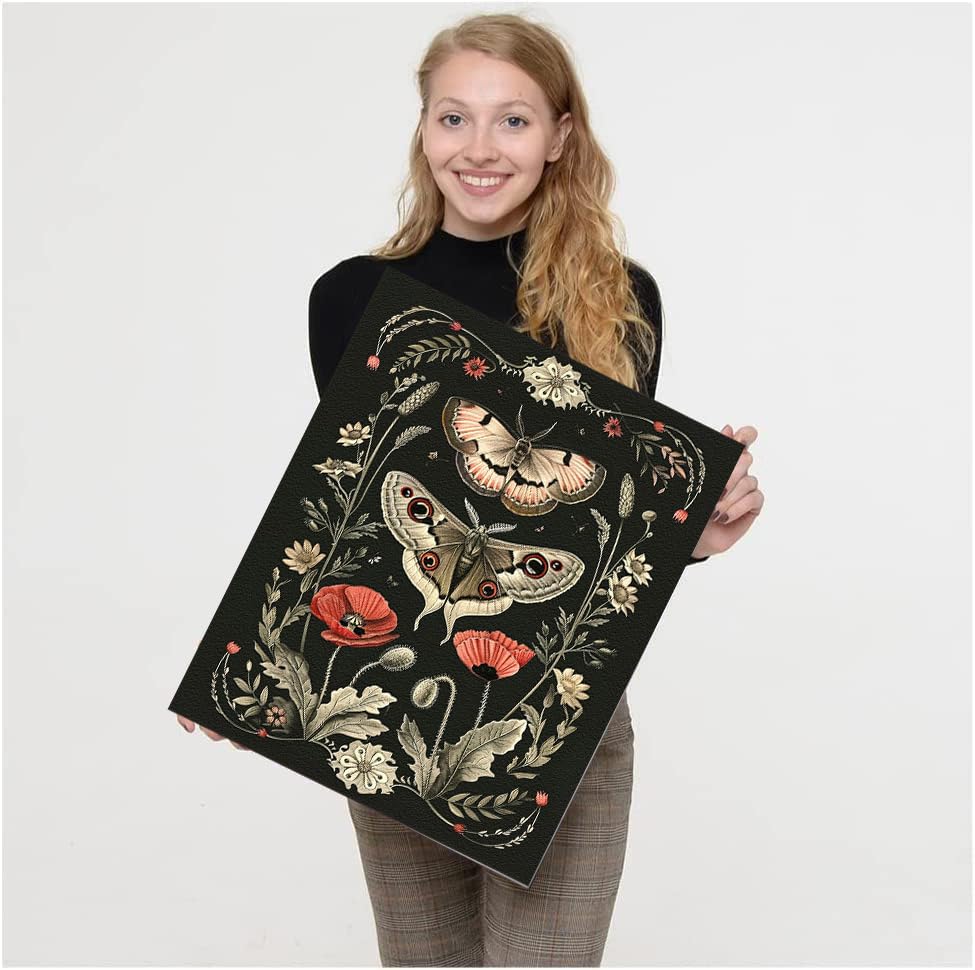 4 Pack Insect Paint by Numbers Kit for Adults Beginner with Frame,Dragonfly Moth Bee Butterfly Paint by Number with Wooden Easel DIY Landscape Adult Paint by Number Kits for Home Decor 9x12inch Kaixine