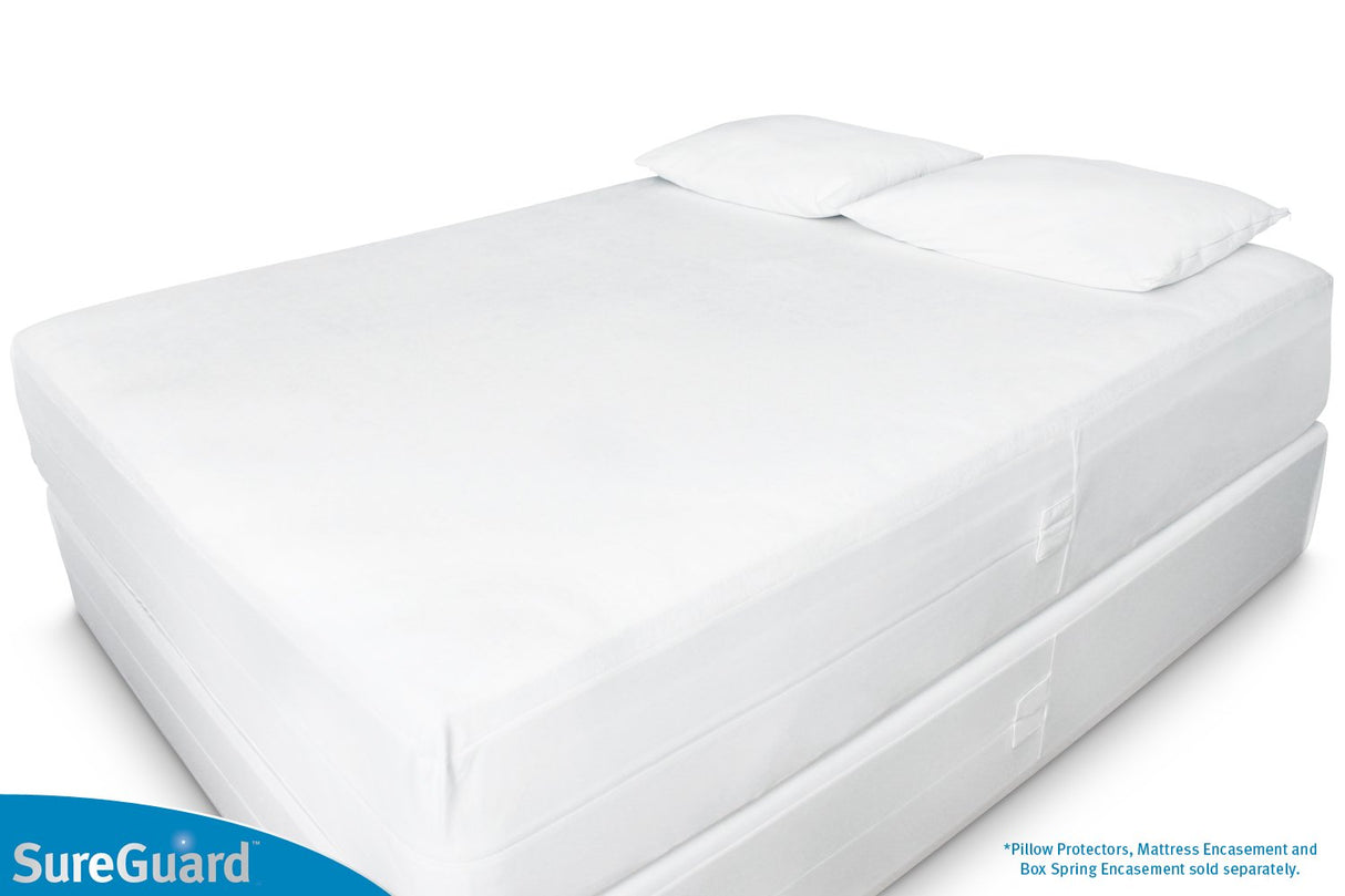 Queen (13-16 in. Deep) SureGuard Mattress Encasement - 100% Waterproof, Bed Bug Proof, Hypoallergenic - Premium Zippered Six-Sided Cover SureGuard Mattress Protectors
