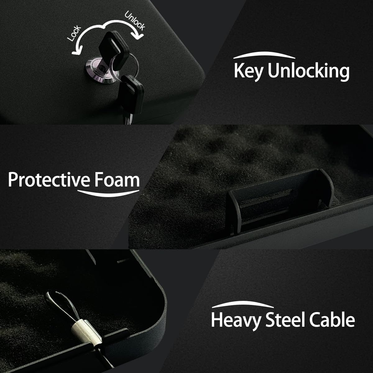 Gun Safe for Handgun Small Pistol Safe,for drawer bedroom nightstand study and wardrobe,Portable small gun safe for easy carrying Generic