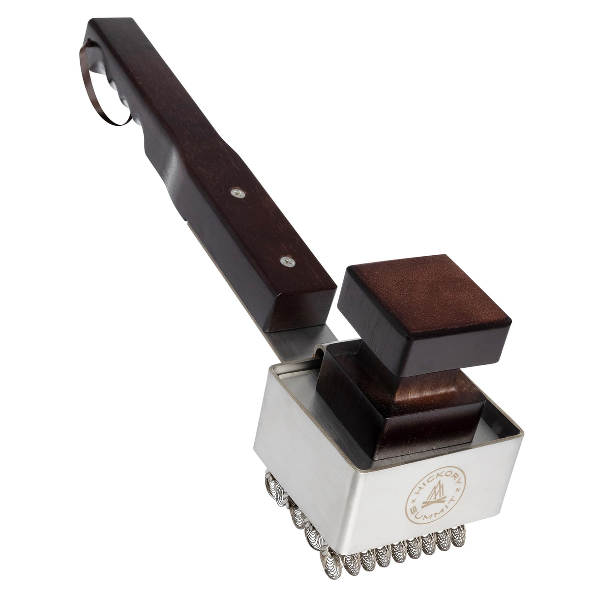 Steam Grill Brush Bristle-Free – Stainless Steel, No-Wire BBQ Grill Brush - Steams Ice as it Cleans Grates – 3 Lb., Heavy-Duty Cleaning Machine by Hickory Summit Hickory Summit