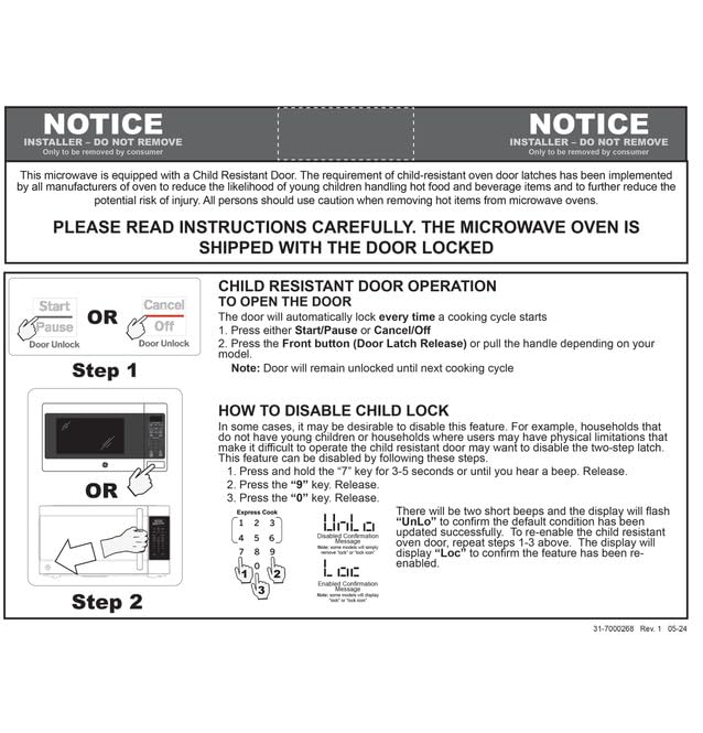 GE GCST09N1WSS Microwave Oven, 900-watt 7 Auto Cooking Settings, Kitchen Essentials for The Countertop, Dorm Room or Apartment, Child-Lock Technology 0.9 Cu. Ft, Stainless Steel GE