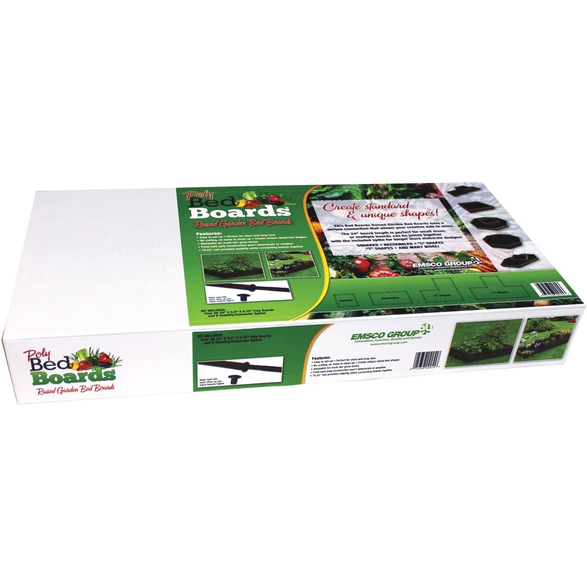 Emsco Group Raised Bed Garden Bed Boards - 4' x 4' - Brown Emsco Group