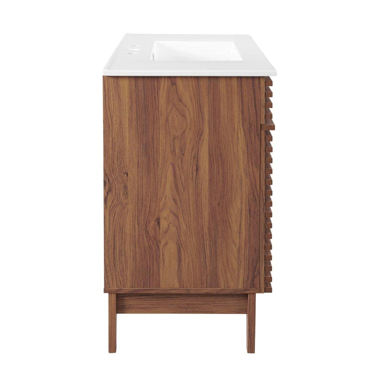Modway Render 36" Bathroom Vanity in Walnut White Modway